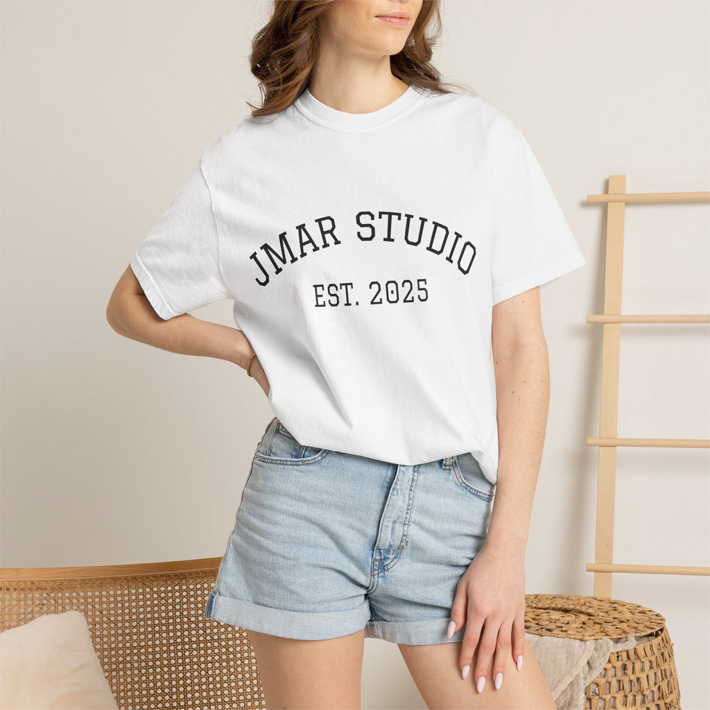 JMar Studio Est. 2025 T-Shirt — Hair & Beauty Salon Logo Tee