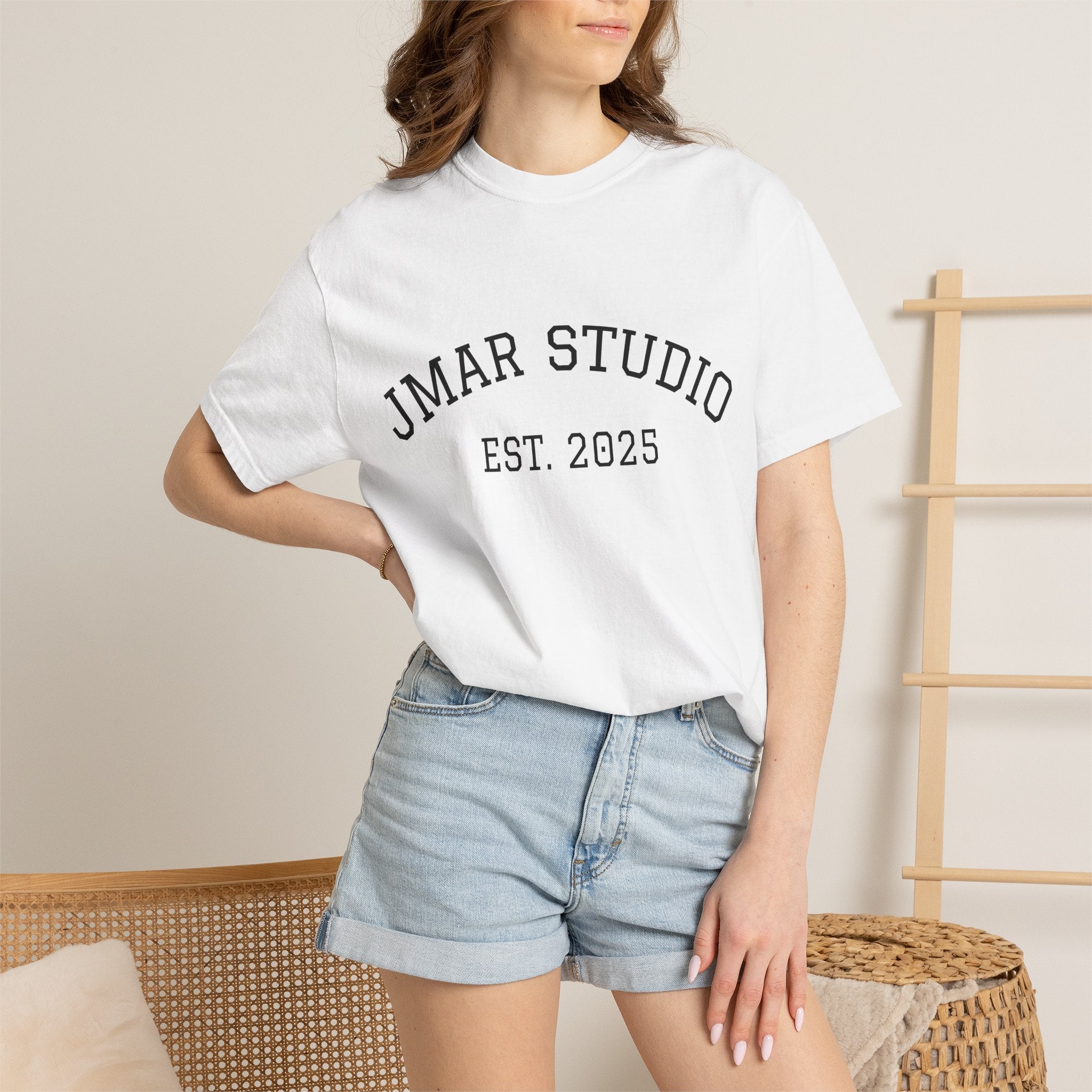 JMar Studio Est. 2025 T-Shirt — Hair & Beauty Salon Logo Tee